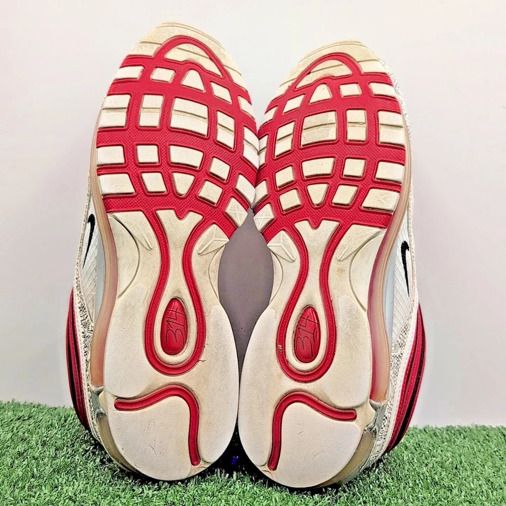 Nike Air Max 97 Jayson Tatum Men's 9.5 Medium White Red Silver‎ Black CJ9780-600